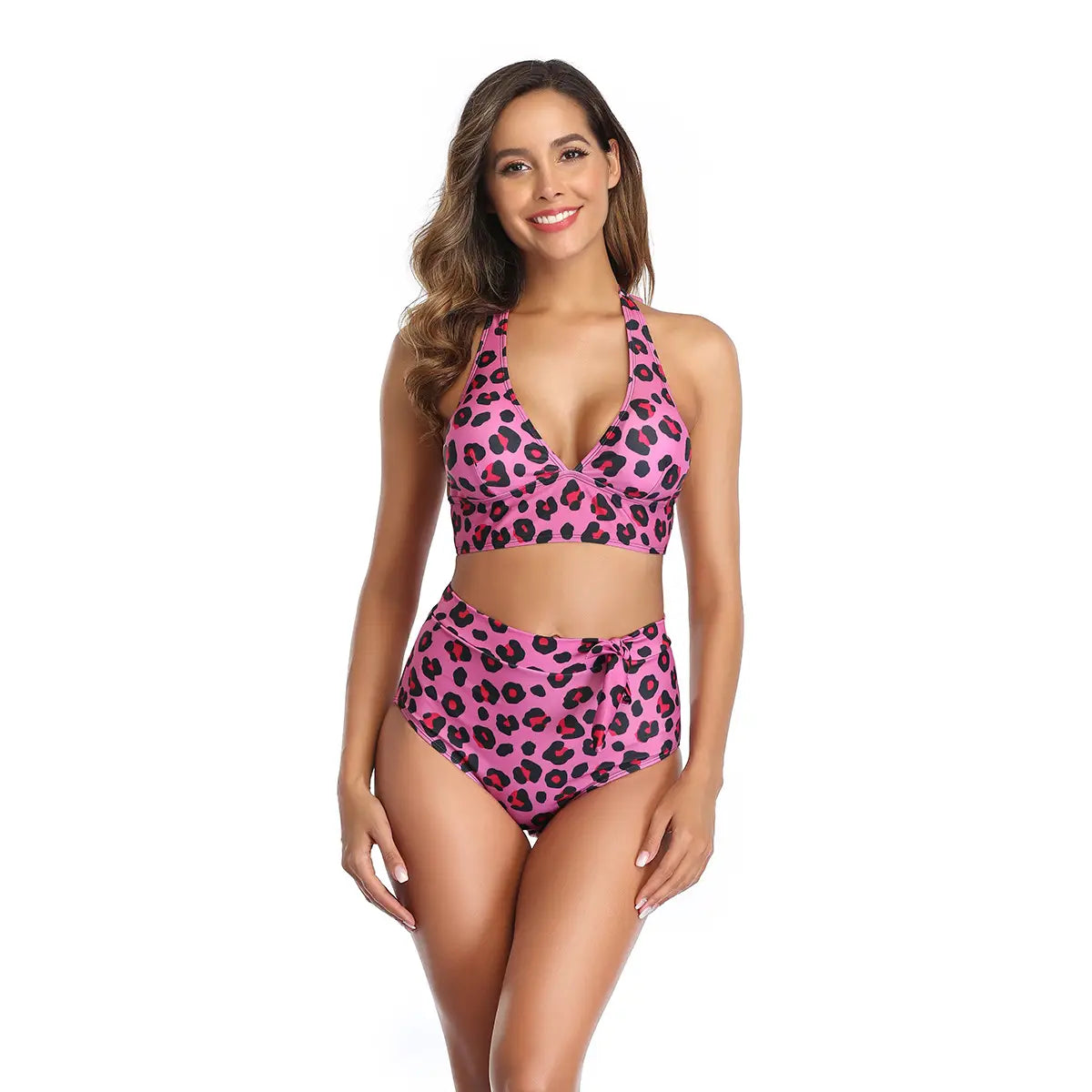 Lovemi - Maillot de bain bikini fendu sexy imprimé léopard