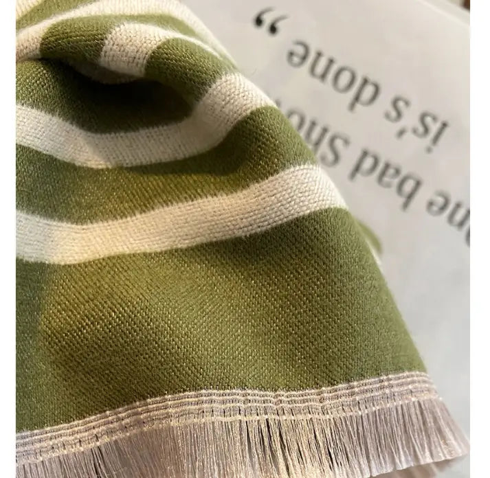 Two-color Cashmere Thickened Scarf Air Conditioner Shawl