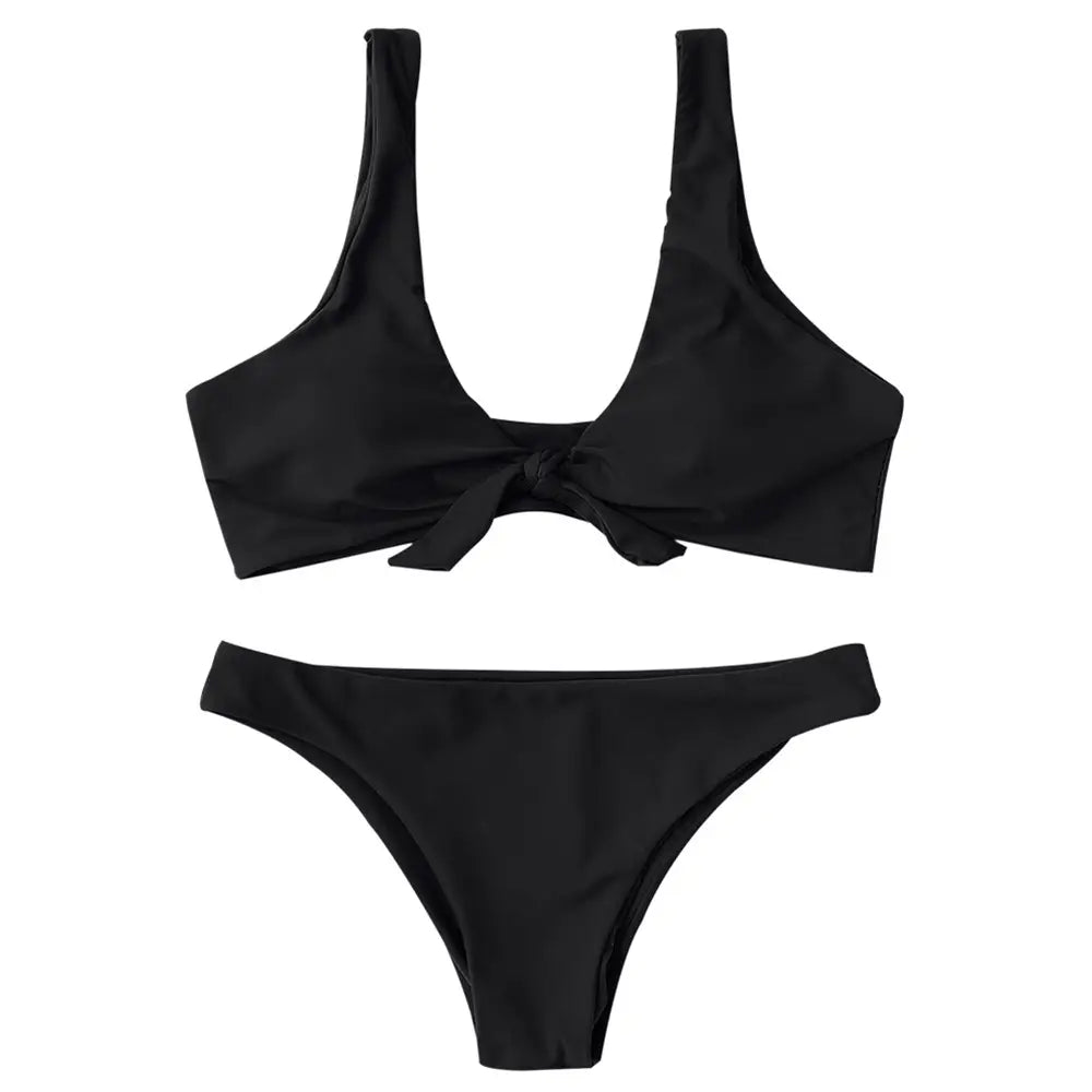 Lovemi - Bikini Set sexy Solid Female Swimsuit