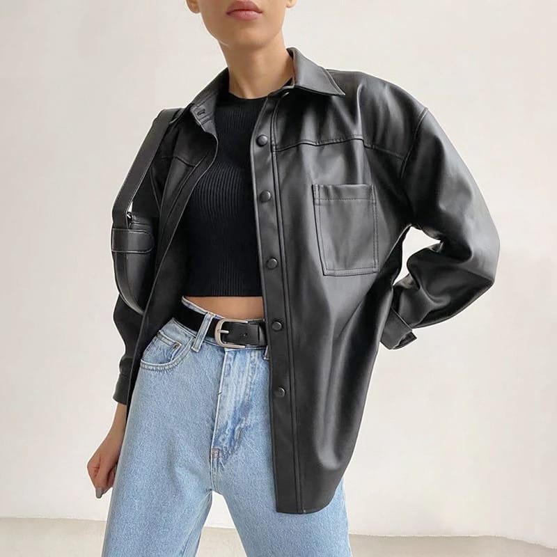 Lovemi - Women’s leather jacket Coat