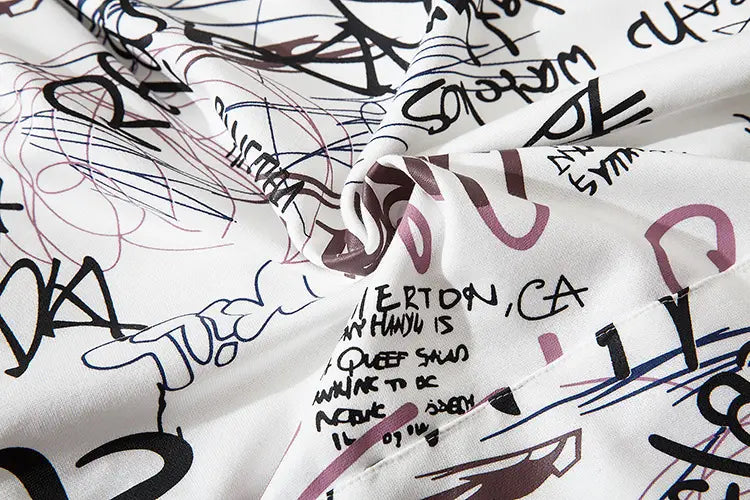 Lovemi - Le sweat à capuche imprimé alphabet graffiti