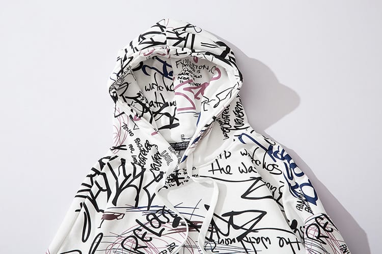 Lovemi - Graffiti alphabet print hoodie