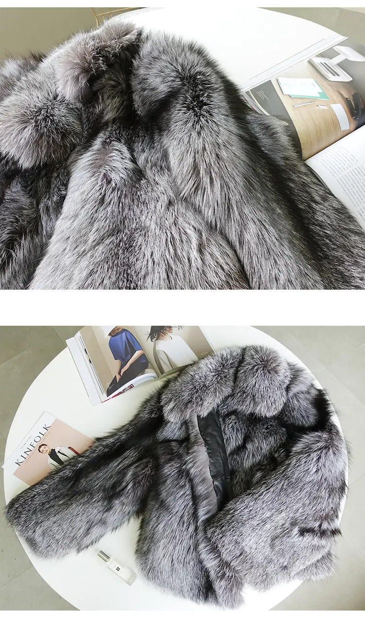 Lovemi - Women’s Fur Coat Short Fashion Imitation Fox Autumn