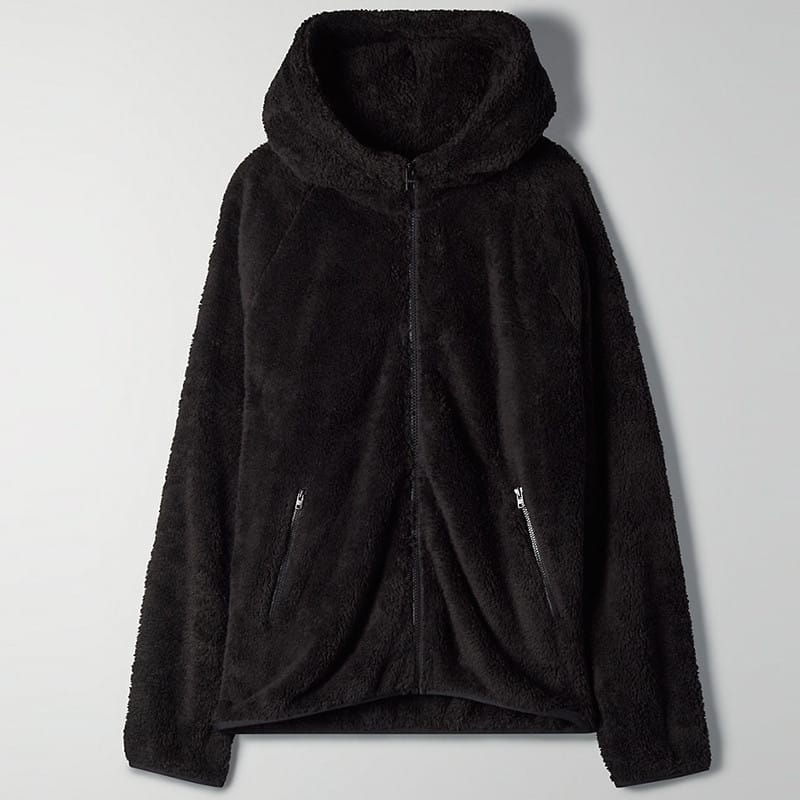 Lovemi – Lässiger, einfarbiger, langärmliger Fleece-Hoodie