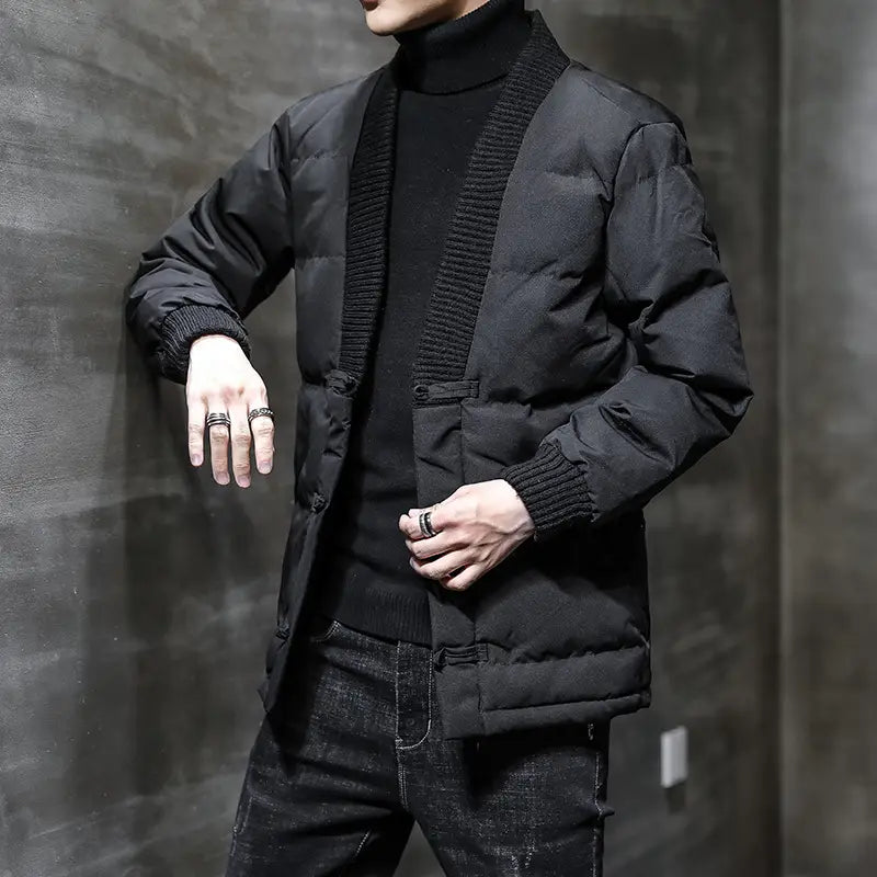 Lovemi - Veste en coton de couleur rétro pour hommes de style chinois