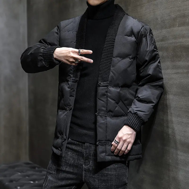 Lovemi - Chinese Style Men Retro Color Cotton Jacket