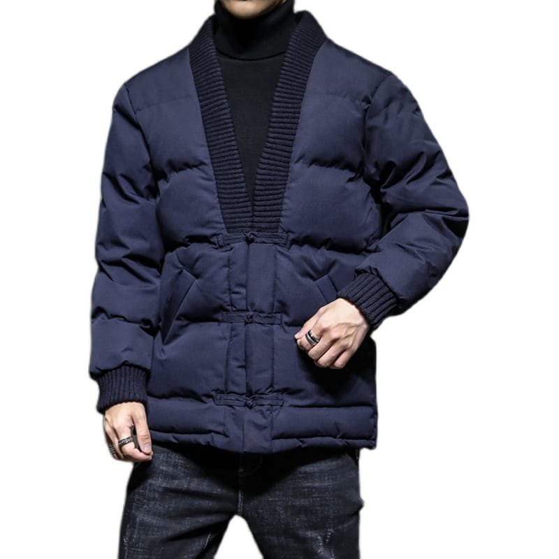 Lovemi - Veste en coton de couleur rétro pour hommes de style chinois