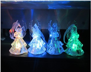 Lovemi - Colorful Acrylic Angel Night Light Christmas Gifts