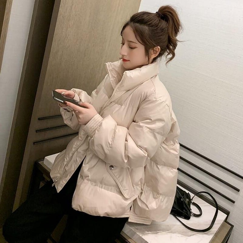 Lovemi - Petit manteau rembourré en duvet ample de style coréen
