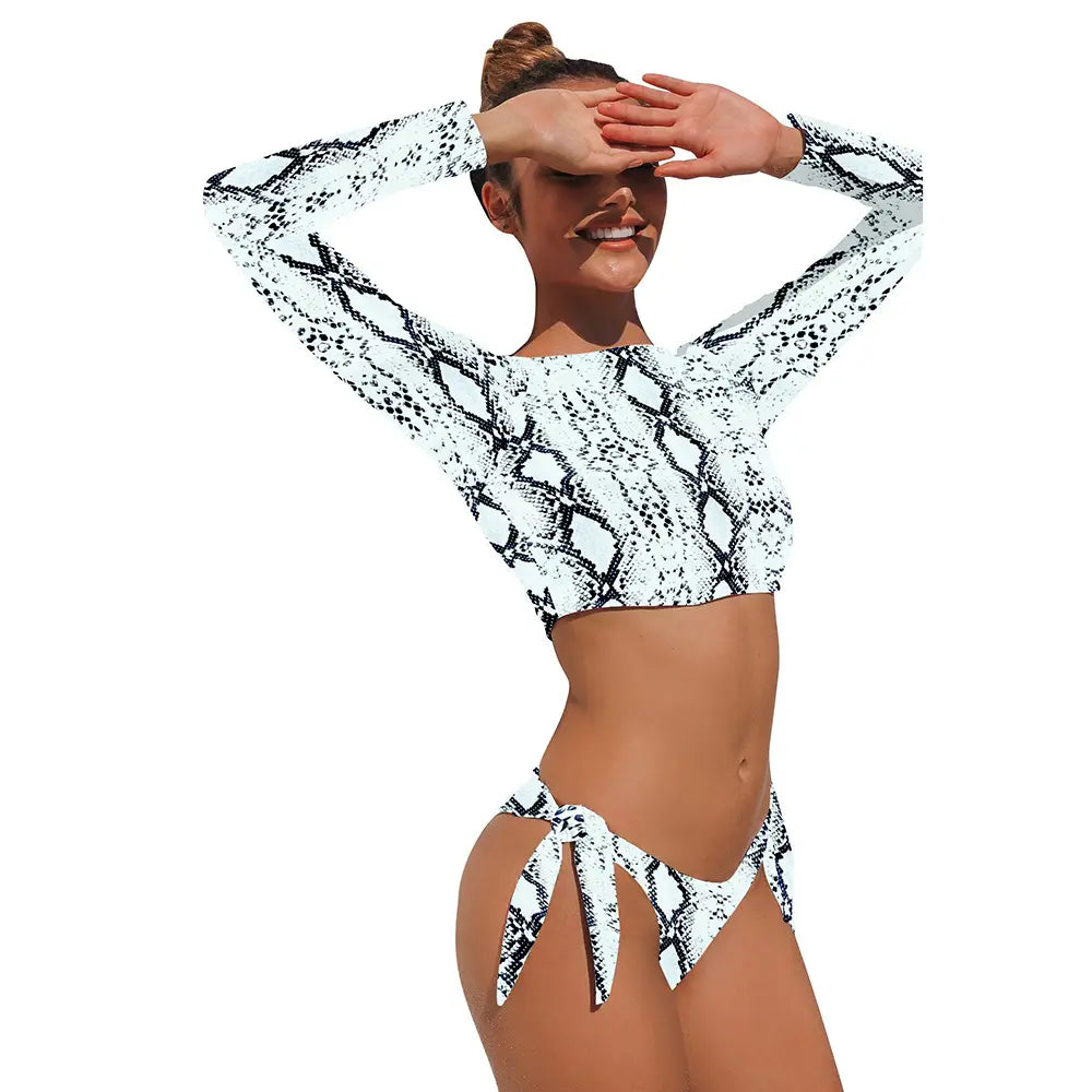 Lovemi - New Leopard Print Bikini Women’S Long Sleeve