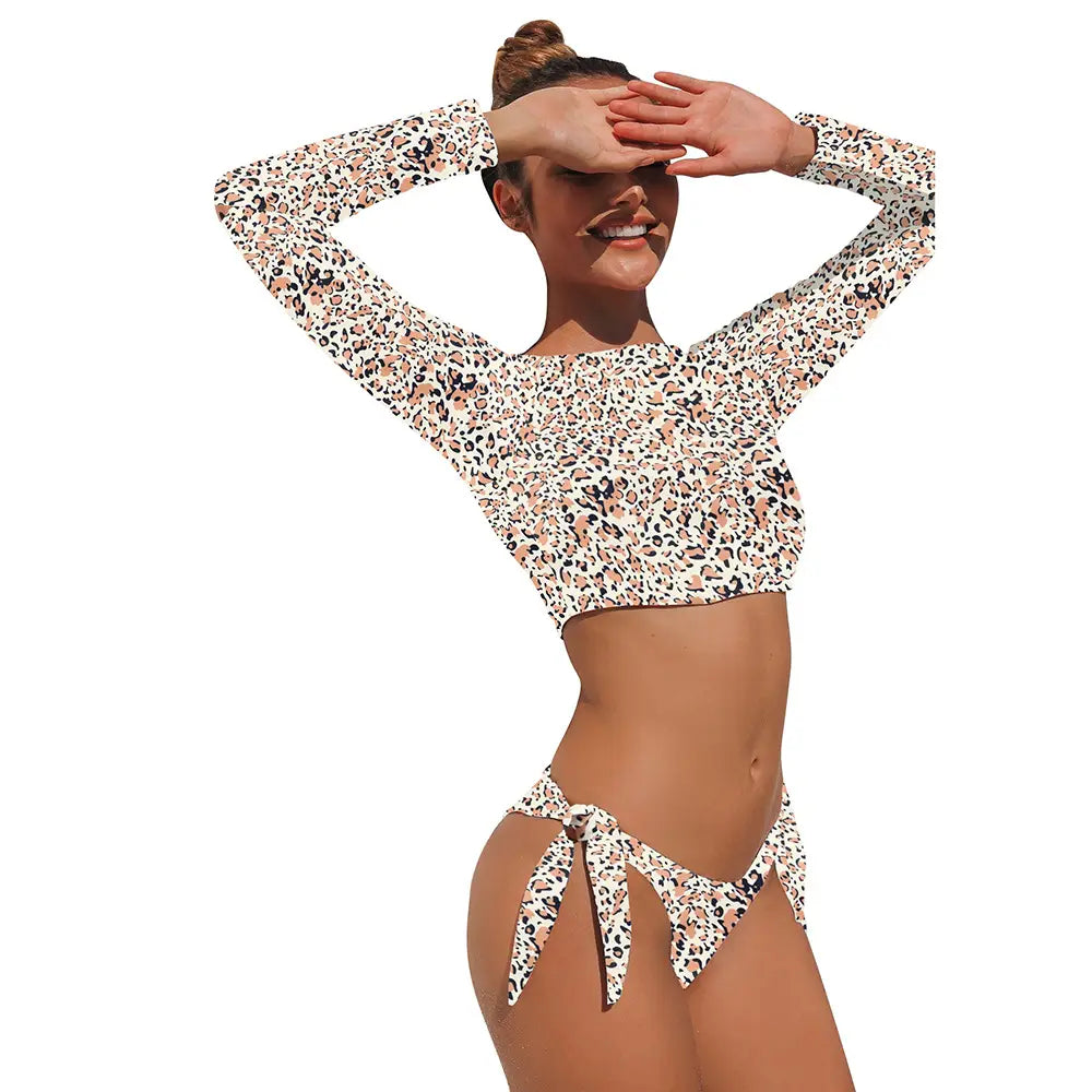 Lovemi – Neuer Leoparden-Bikini für Damen mit langen Ärmeln
