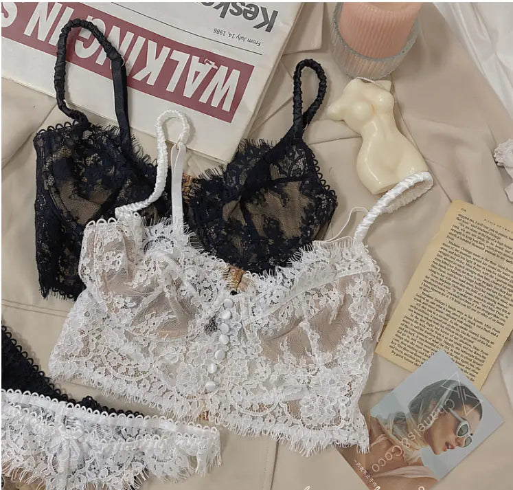 Lovemi - French Sexy Lace Lingerie Set