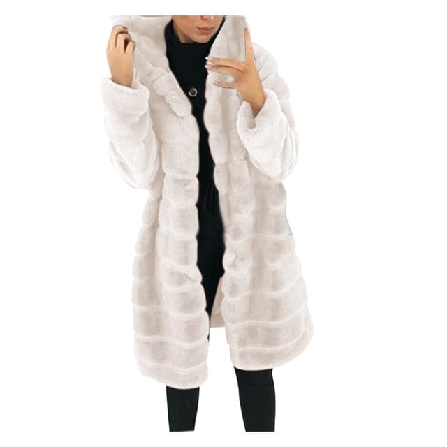 Lovemi - Jacket Winter White Big Solid Jackets For Women