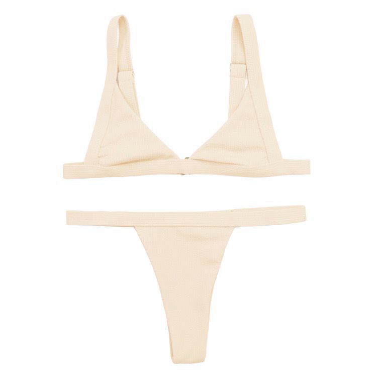 Lovemi - Maillot de bain séparé couleur unie Femme