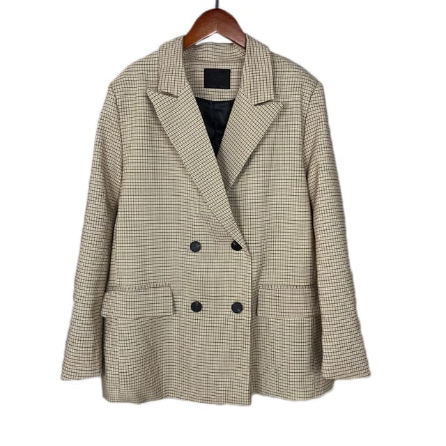 Lovemi - Blazer de Printemps Femme Double Boutonnage Surdimensionné