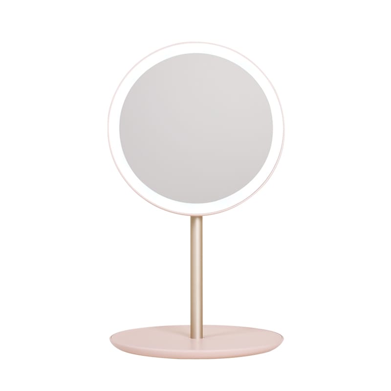 Lovemi – Muid Make-up-Spiegel, Netz, rot, tragbar, faltbar, mit LED