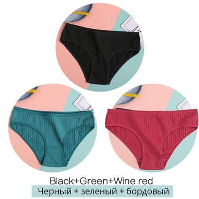 Lovemi - Women Underpants Solid Girls Briefs Sexy Female