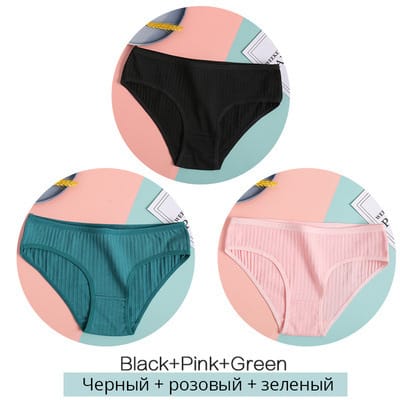 Lovemi - Women Underpants Solid Girls Briefs Sexy Female