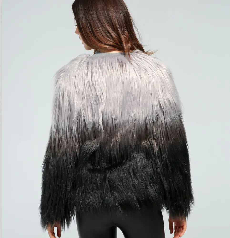 Lovemi - New Autumn And Winter Ladies Imitation Fur Coat