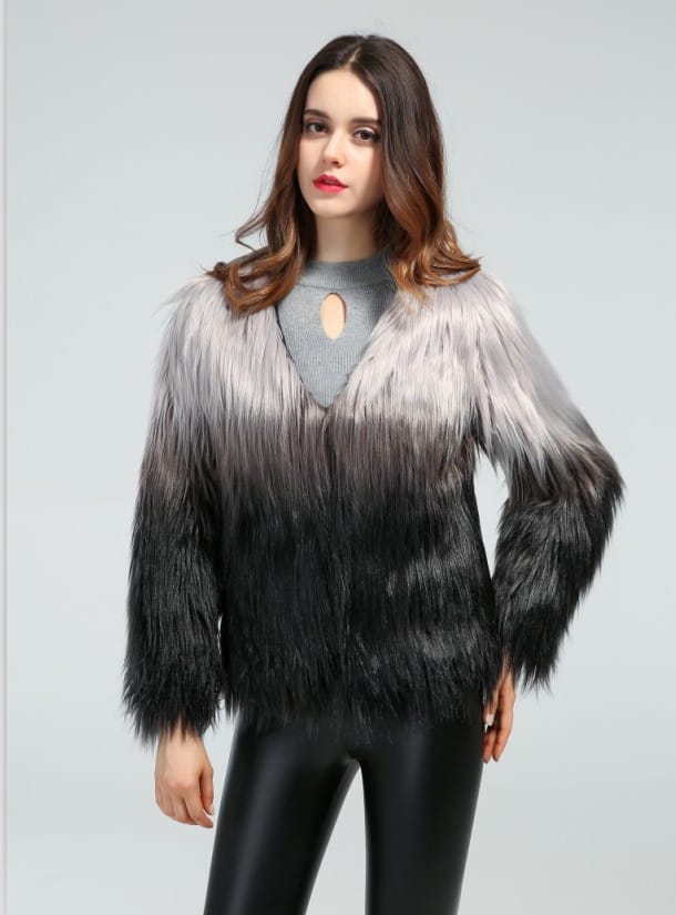 Lovemi - Nouveau manteau d'automne et d'hiver en fausse fourrure pour femme