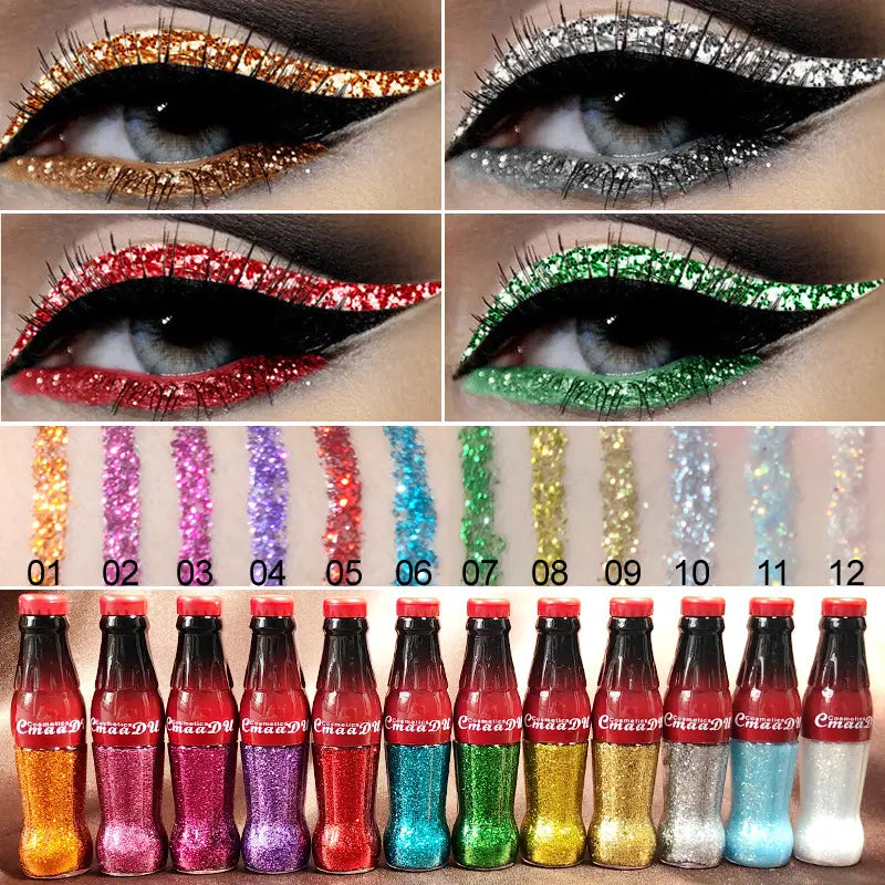Lovemi - Colour Eyeliner Glitter Pencil Women Party Smoky