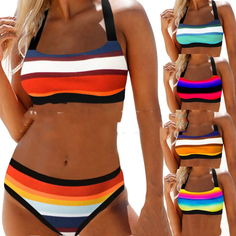 Lovemi – Bikini Sexy Tube Top Mehrfarbiger Badeanzug