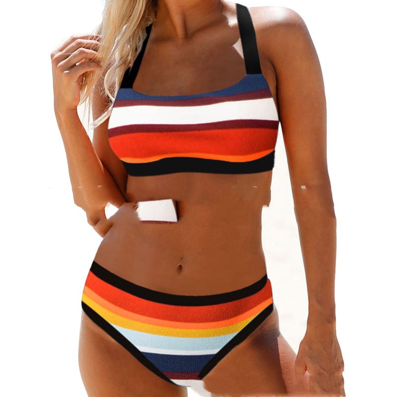 Lovemi – Bikini Sexy Tube Top Mehrfarbiger Badeanzug