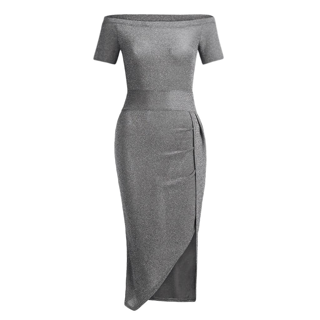 Lovemi - Packed hip-length collar short-sleeved dress