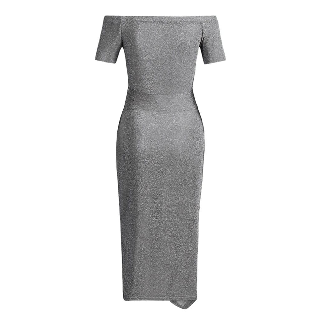 Lovemi - Packed hip-length collar short-sleeved dress
