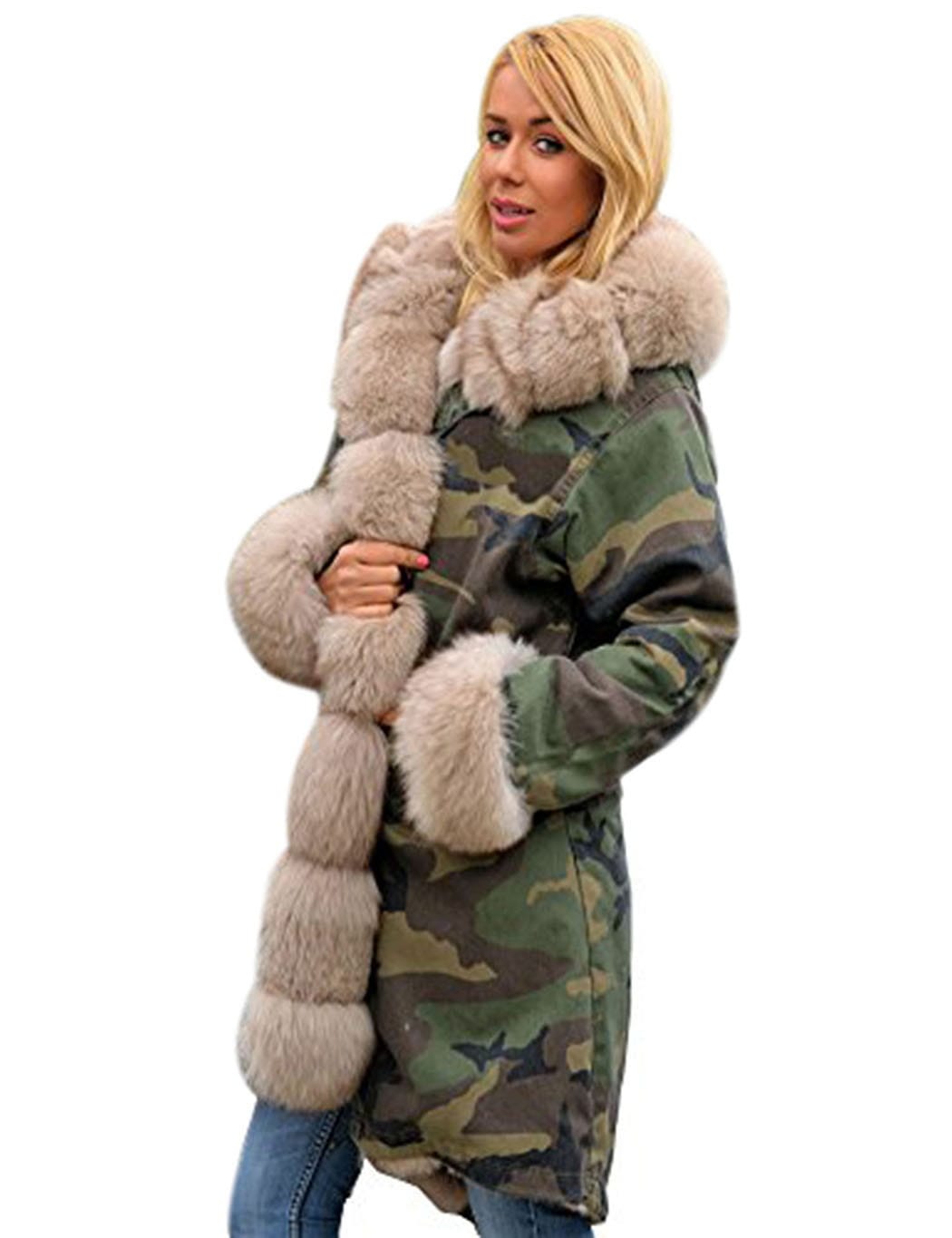 Lovemi - Hooded camouflage coat