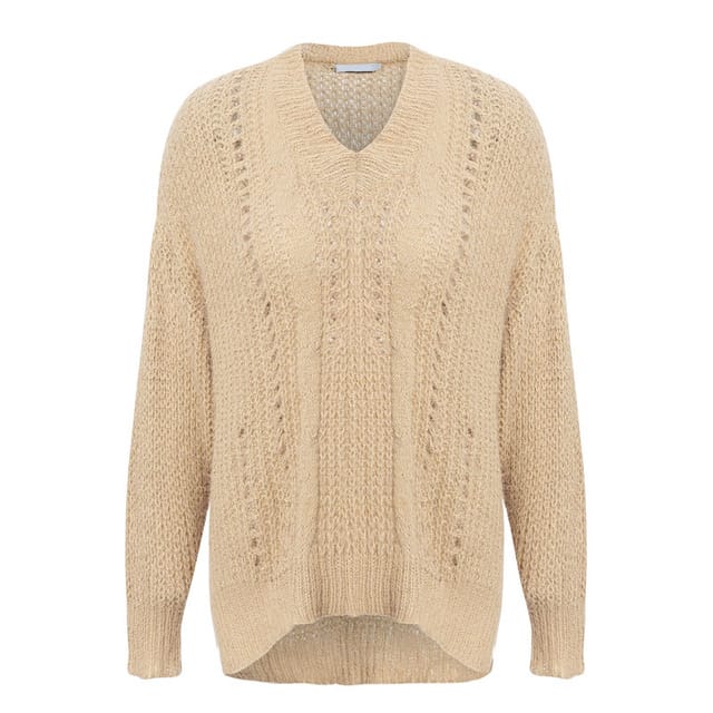 Lovemi - Hollow pullover sweater knit sweater