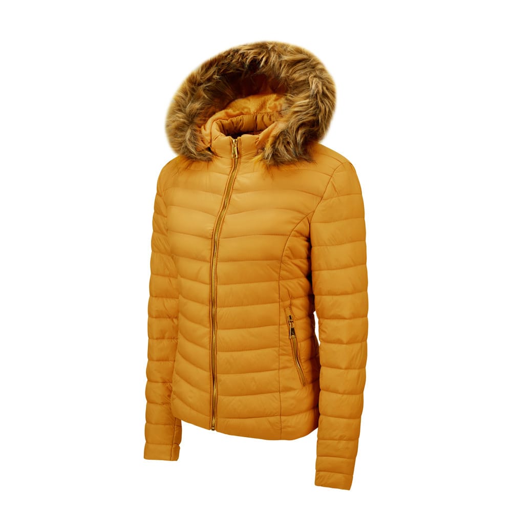 Lovemi - Women’s fur collar cotton hooded jacket