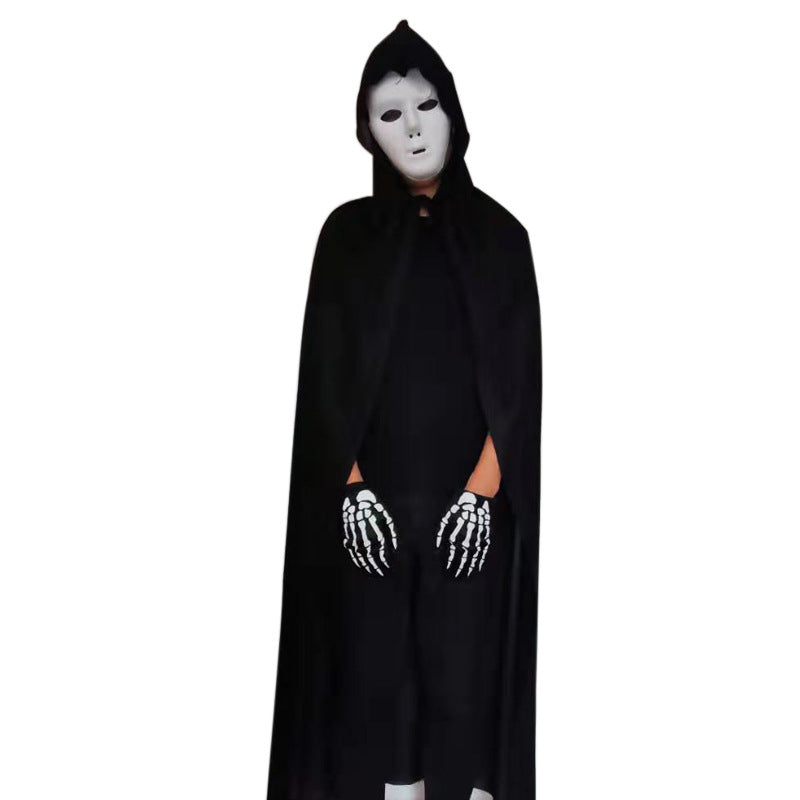 Lovemi - Cape noire monocouche Halloween Party Grim Reaper