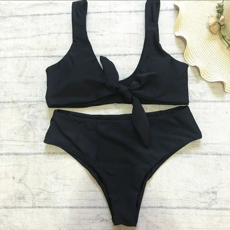 Lovemi - Bikini Set sexy Solid Female Swimsuit