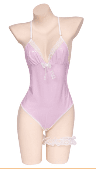 Lovemi - Erotische Dessous-Sling-Spitze aus Lackleder im Schritt