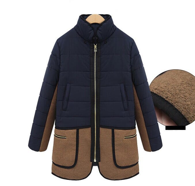 Lovemi - New slim plus size hooded padded coat