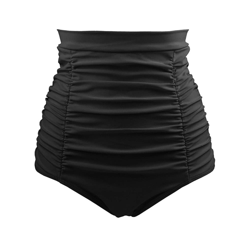 Lovemi - Sexy Solid High Waist Bikini Bottom Women Swimwear