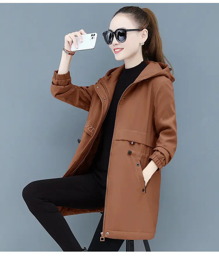 Lovemi - Plus velvet padded ladies jacket