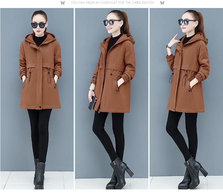 Lovemi - Plus velvet padded ladies jacket