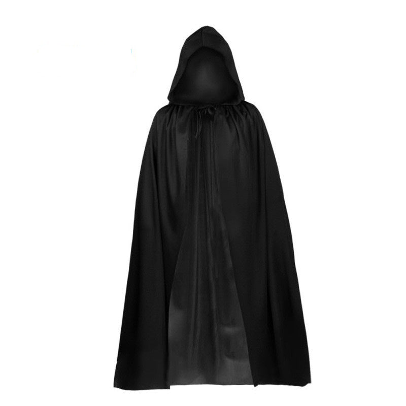 Lovemi - Cape noire monocouche Halloween Party Grim Reaper