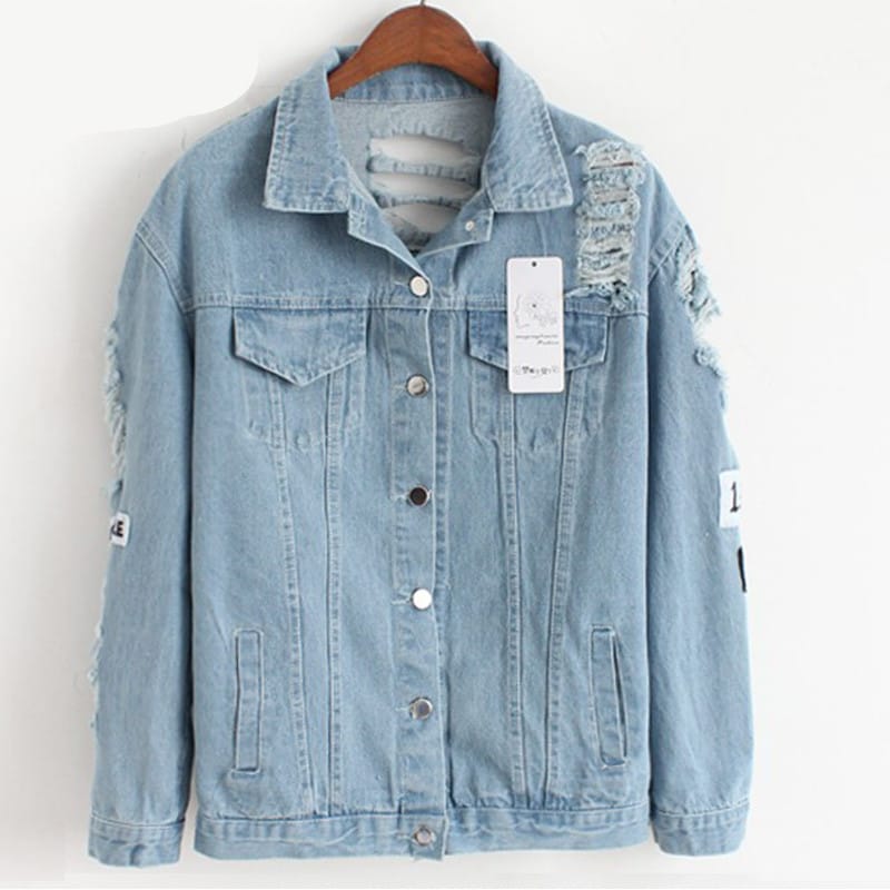 Lovemi - Denim jacket printed patch