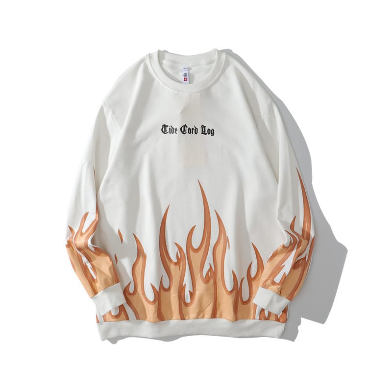 Lovemi - Flame Print Sports Sweatshirt Men’s and Women’s