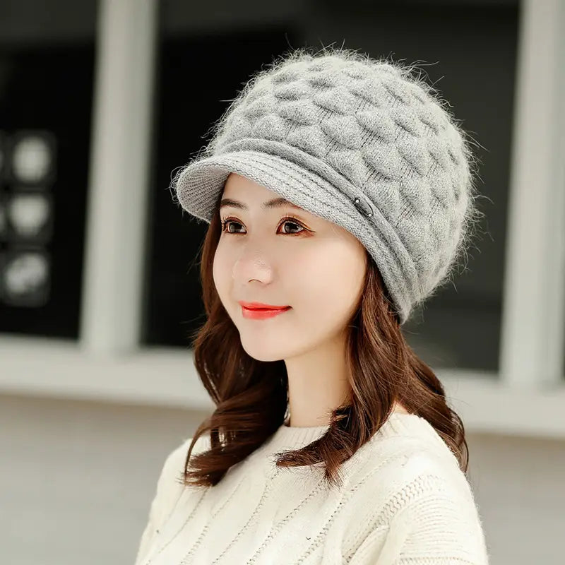 Lovemi - Plush thick warm ear protection scarf hat