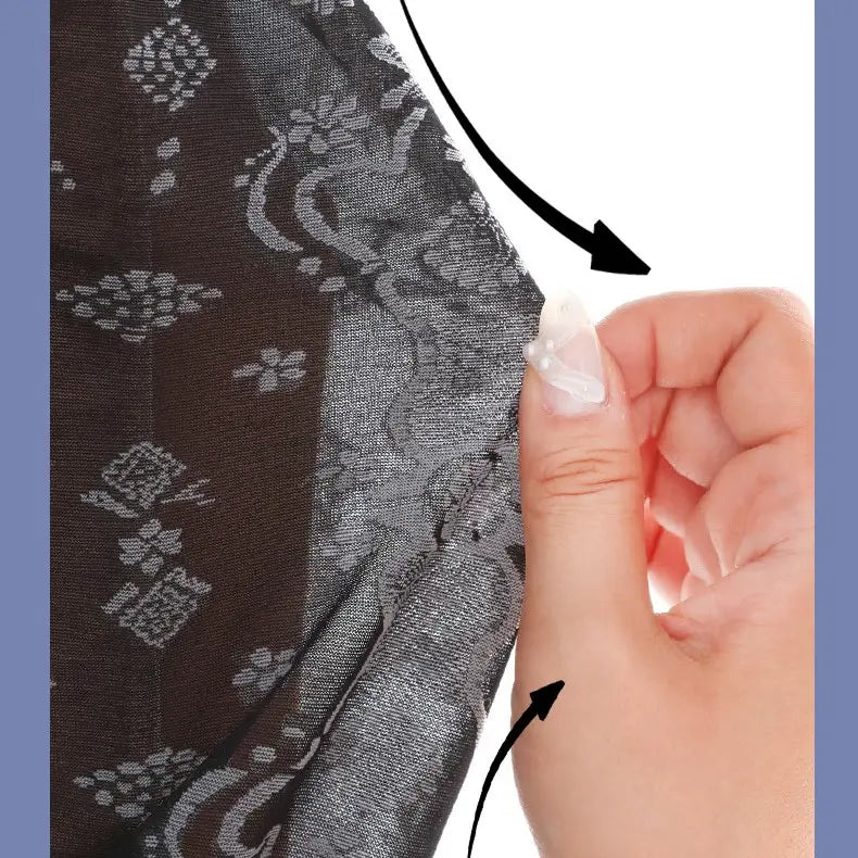 Double-layer Fleece-lined Black Silk Stockings Women