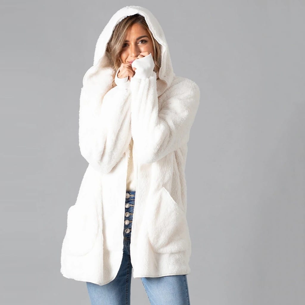 Lovemi - Women’s hooded plush coat