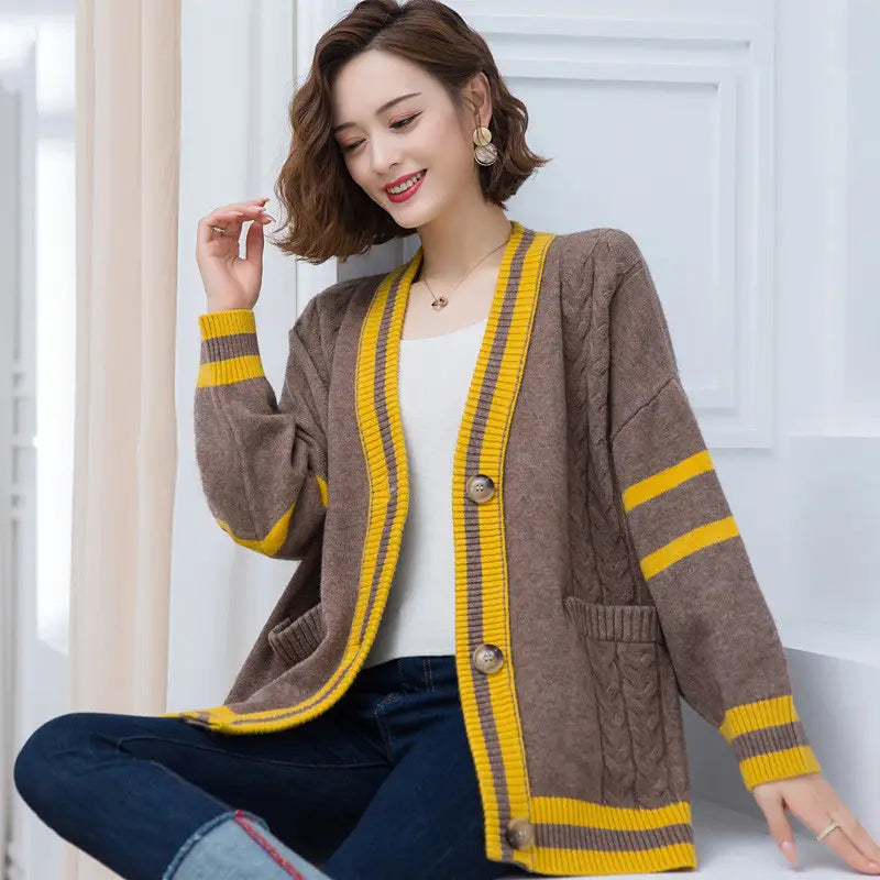 Lovemi - Veste Poche Cardigan Coréen Laine Vêtements D'extérieur Châle