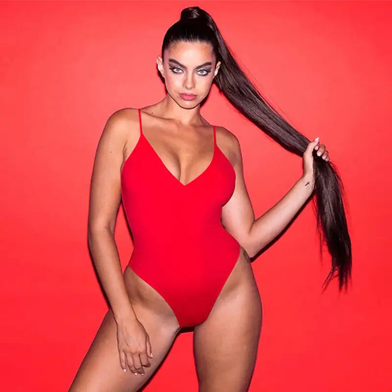 Lovemi – Sommer-Bikini, rückenfrei, String, große Größe, sexy, einfarbig