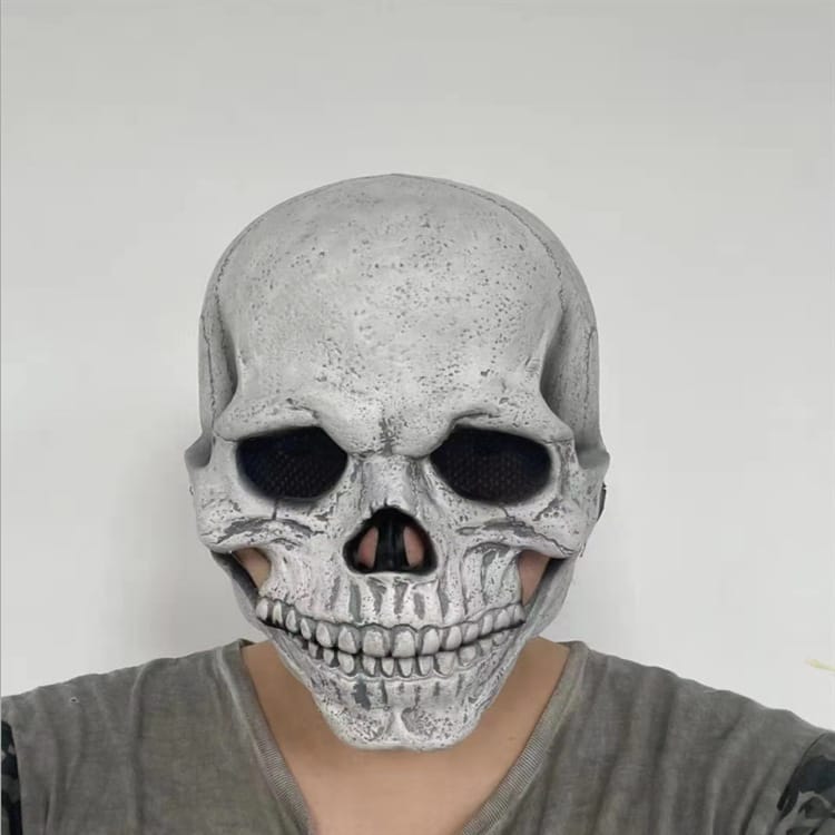 Lovemi - Casque masque tête de mort complète avec mâchoire mobile modèle 3D