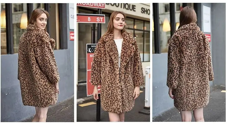 Lovemi - Ladies Loose Mink Fleece Thick Coat Coat