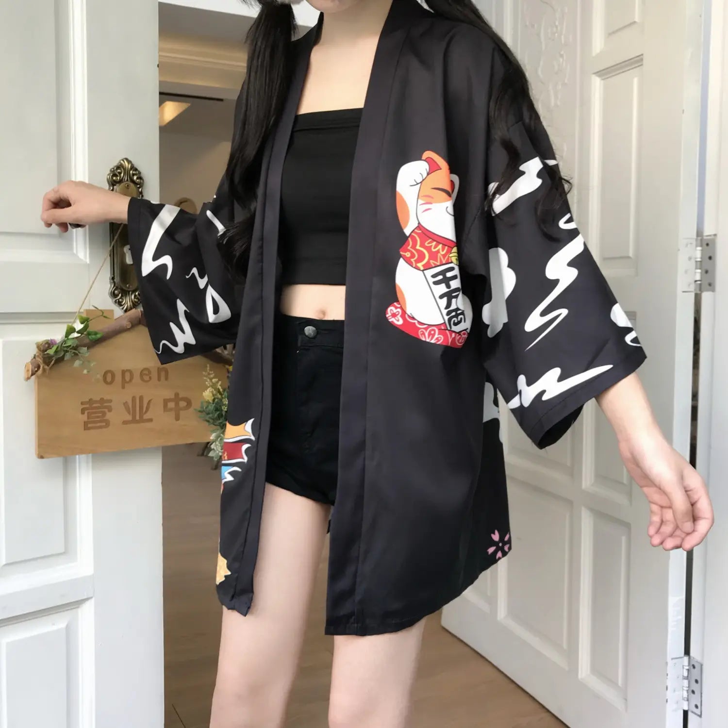 Lovemi - Retro Art Loose Cardigan Sun Protection Clothing